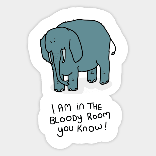 Grumpy Elephant Sticker by grumpyanimals